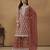 sophisticated dusty rose embroidered georgette sharara salwar suit