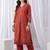 Women Floral Embroidered Regular Thread Work Kurta with Trousers