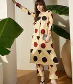 Women Printed Regular Pure Cotton Kurta with Trousers