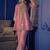 Embroidery Crepe Fabric Flared Kurta Pant Set