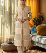 Women Printed Regular Pure Cotton Kurta with Trousers