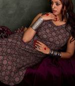Floral Printed V-Neck Pure Cotton Straight Kurta With Salwar