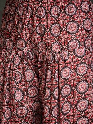 Floral Printed V-Neck Pure Cotton Straight Kurta With Salwar 4