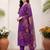 Women Floral Angrakha Kurta with Trousers & With Dupatta