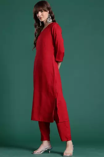 Women Ethnic Motifs Regular Kurta with Trousers & With Dupatta