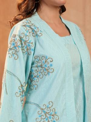Women cotton embroidered tunic with palazzos 3