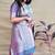 Teal blue woven banarasi silk blend saree with blouse