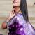 Purple woven banarasi silk blend saree with blouse