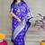 Royal blue woven banarasi silk blend saree with blouse