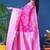 Rani pink woven banarasi silk blend saree with blouse