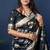 Black woven banarasi silk blend saree with blouse