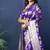 Violet woven banarasi silk blend saree with blouse