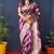Magenta purple woven banarasi silk blend saree with blouse