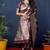 Maroon woven banarasi silk blend saree with blouse
