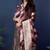 Maroon woven banarasi silk blend saree with blouse