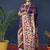 Purple zari woven paithani silk blend saree with blouse