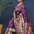 Purple zari woven paithani silk blend saree with blouse