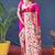 Rani pink zari woven paithani silk blend saree with blouse