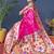 Rani pink zari woven paithani silk blend saree with blouse