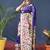Violet zari woven paithani silk blend saree with blouse