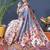 Grey zari woven paithani silk blend saree with blouse