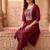 Women Ethnic Motifs Embroidered Regular Thread Work Liva Kurta with Trousers