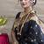 Black zari woven paithani silk blend saree with blouse