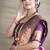 Magenta purple zari woven paithani silk blend saree with blouse