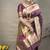 Maroon zari woven paithani silk blend saree with blouse