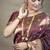 Maroon zari woven paithani silk blend saree with blouse