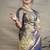 Royal blue banarasi silk blend saree with golden zari work