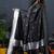 Black paithani silk blend saree with silver zari border