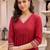 Women Ethnic Motifs Embroidered Empire Thread Work Liva Kurta with Trousers