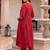 Women Ethnic Motifs Embroidered Empire Thread Work Liva Kurta with Trousers