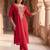 Women Embroidered Regular Thread Work Liva Kurta with Trousers