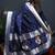 Navy blue paithani silk blend saree with silver zari border