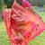 Rani pink paithani silk blend saree with gold zari & peacock meenakari motif