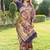 Purple & gold paithani silk blend saree with gold zari & peacock meenakari motif