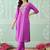 Women Ethnic Motifs Embroidered Regular Thread Work Kurta with Trousers