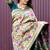 Dark green & gold paithani silk blend saree with gold zari & peacock meenakari motif