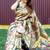 Dark green & gold paithani silk blend saree with gold zari & peacock meenakari motif