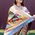Grey & gold paithani silk blend saree with gold zari & peacock meenakari motif