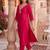 Women Ethnic Motifs Regular Liva Kurta with Trousers