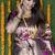 Dark purple & gold paithani silk blend saree with gold zari & peacock meenakari motif
