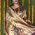 Maroon & gold paithani silk blend saree with gold zari & peacock meenakari motif