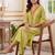 Women Regular Thread Work Liva Kurta with Trousers