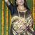 Beige and black paithani silk blend saree with peacock motif