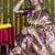 Beige and magenta pink paithani silk blend saree with peacock motif