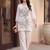 Women Floral Embroidered Regular Thread Work Pure Cotton Kurti with Trousers