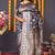 Navy blue silk blend banarasi saree with zari weaving